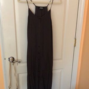 New Lulu’s Size Small Charcoal Button Maxi Dress